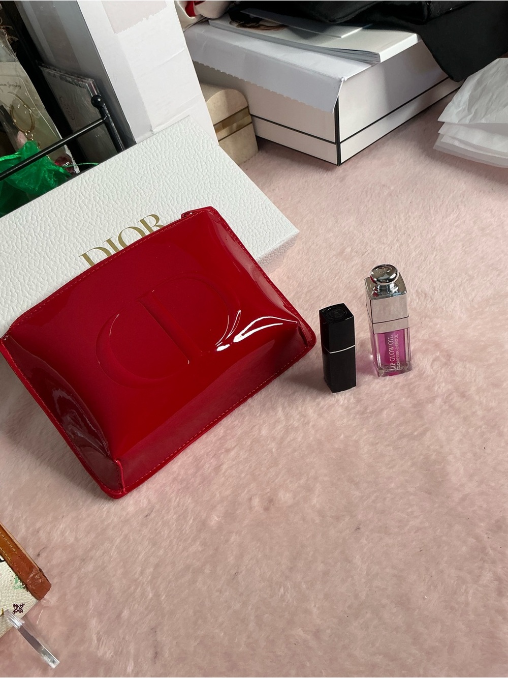 ❤️ DIOR Beauty Makeup Pouch Bundle w/ Lip Oil & Lipstick ❤️ All are Dior - Picture 2 of 9